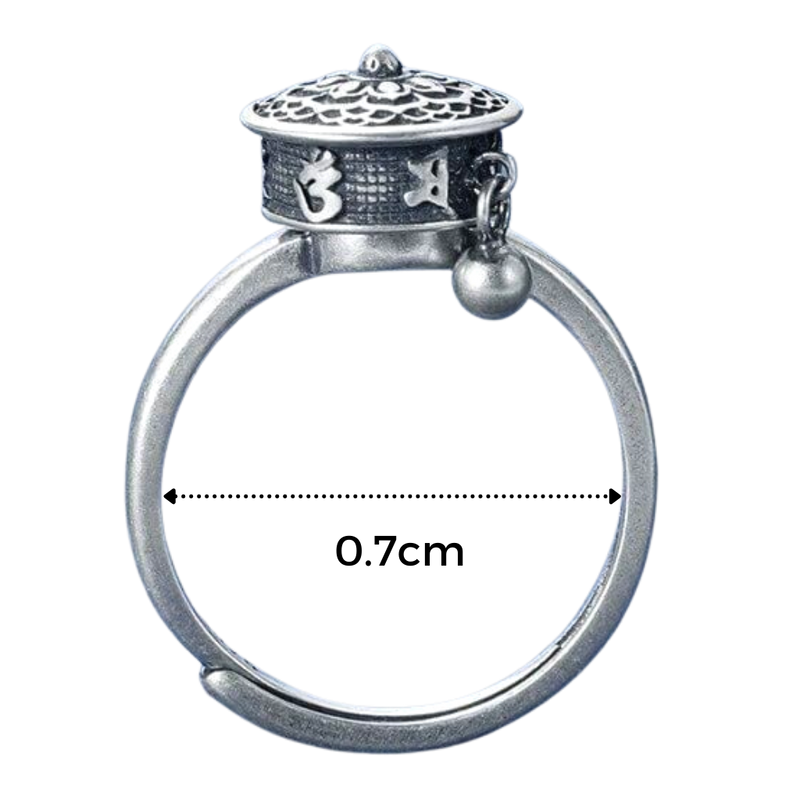 Spinning Buddhist Mantra Ring for Women
