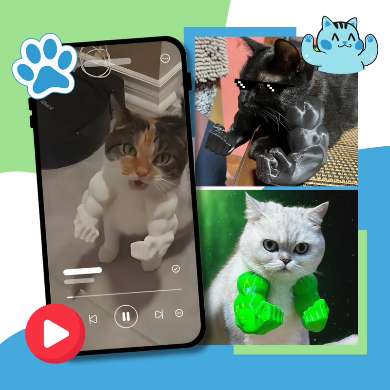 Bodybuilder Cat Arm Costume