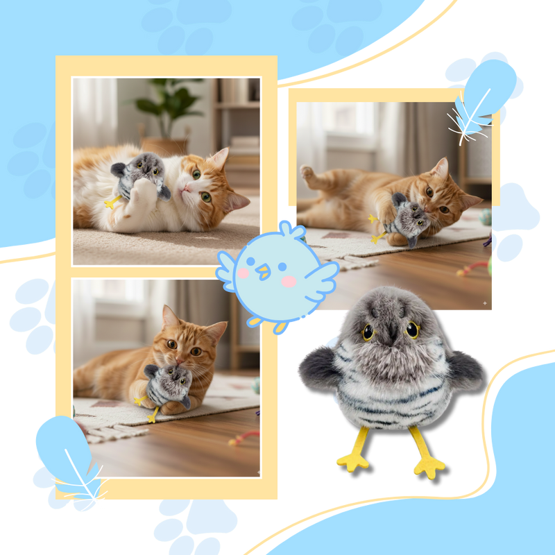 Cat Lifelike Interactive Bird Toy