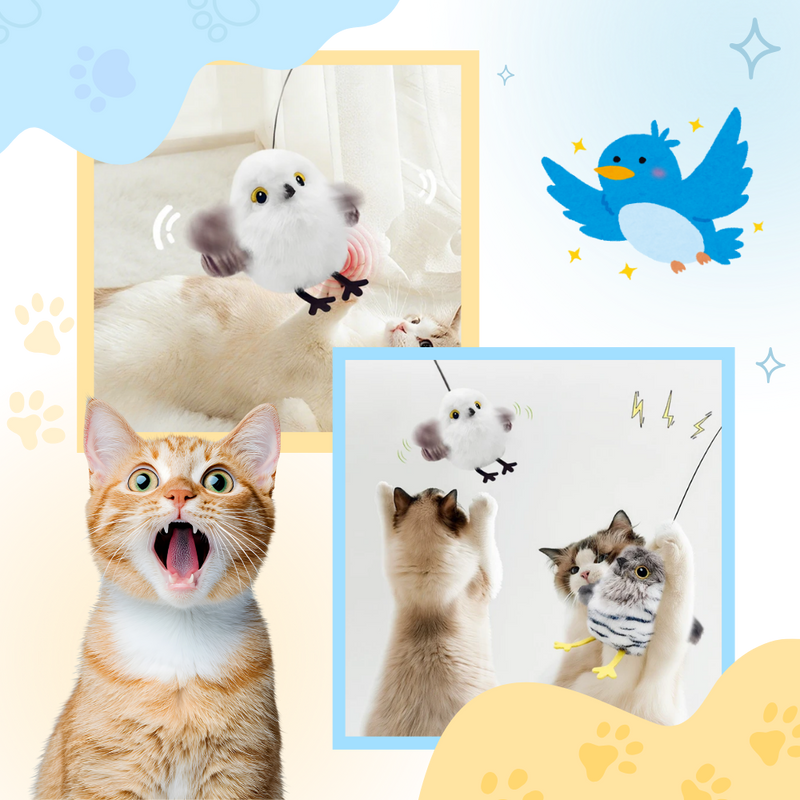Cat Lifelike Interactive Bird Toy