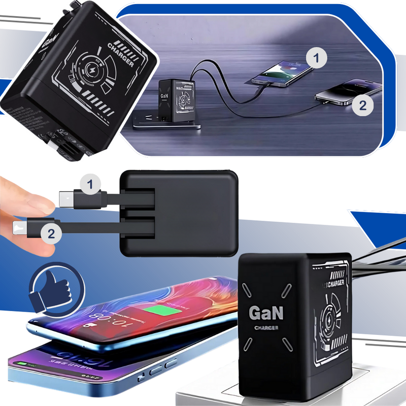 Retractable Cable Dual Charger
