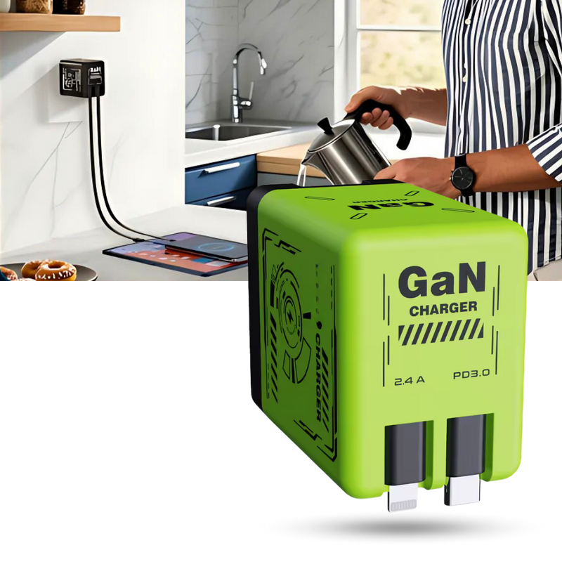 Retractable Cable Dual Charger